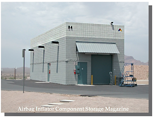 Airbag Inflator Component Storage Magazine