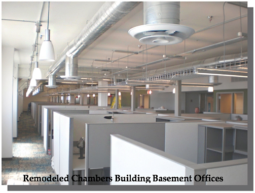 Remodeled Chambers Building Basement Offices